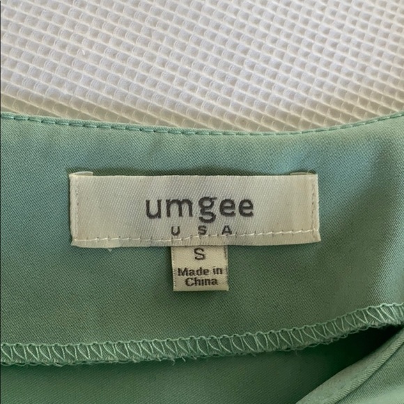 Umgee woman’s top size S zipper long sleeves teal - Picture 5 of 11